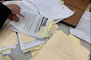A file photo of campaign finance records