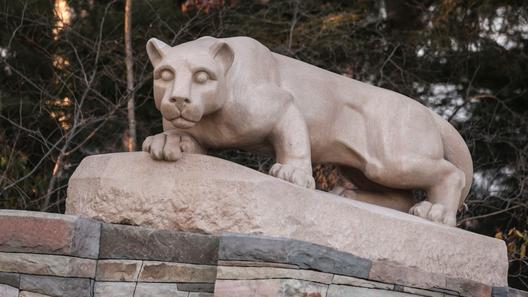 The Nittany Lion statute on Penn State's University Park campus in State College, Pennsylvania.